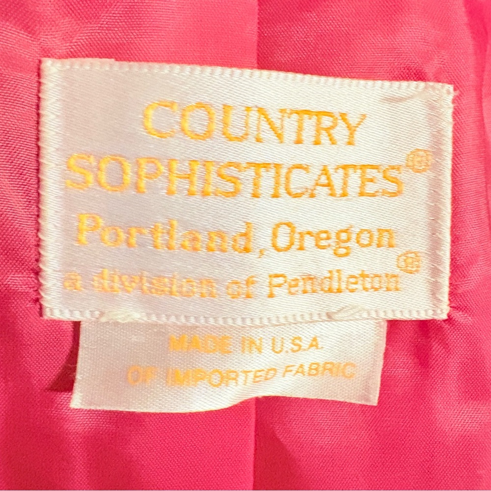 Pendleton Women’s Blazer Vintage sz.18 coral red, deep salmon color